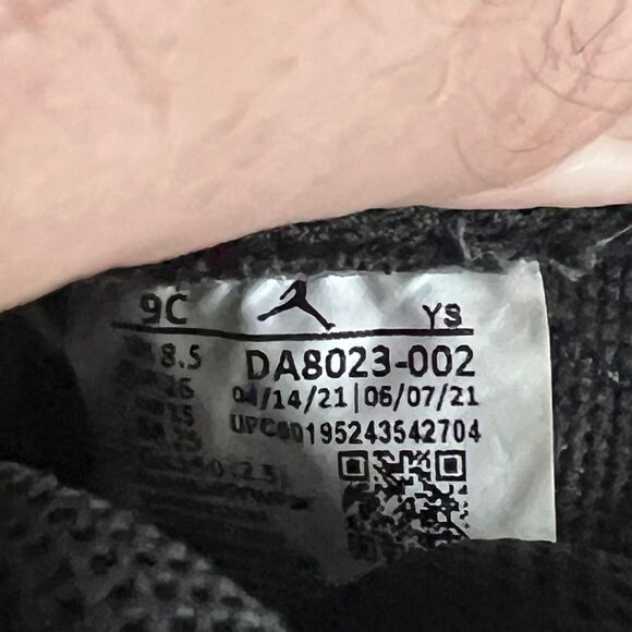 Nike Air Jordan Max Aura 3 Toddler 9C Black White DA8023-002 Sneakers - Picture 8 of 8